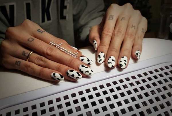 Manicure cow print photo