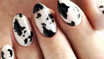 Cow print on nails manicure ideas