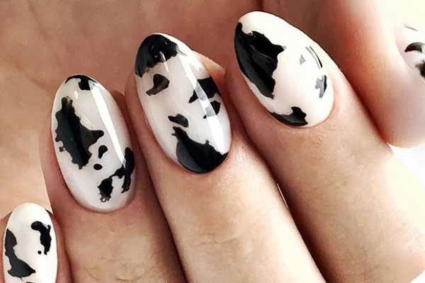 Cow print on nails manicure ideas