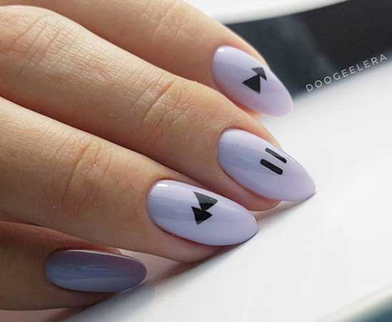 Lilac manicure minimalism