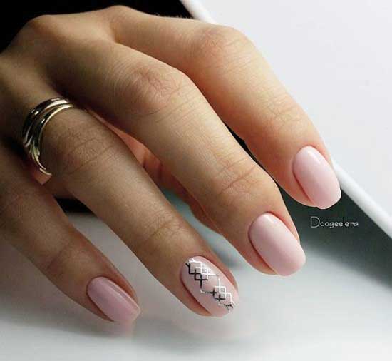 Light pink manicure minimalism 2019-2020