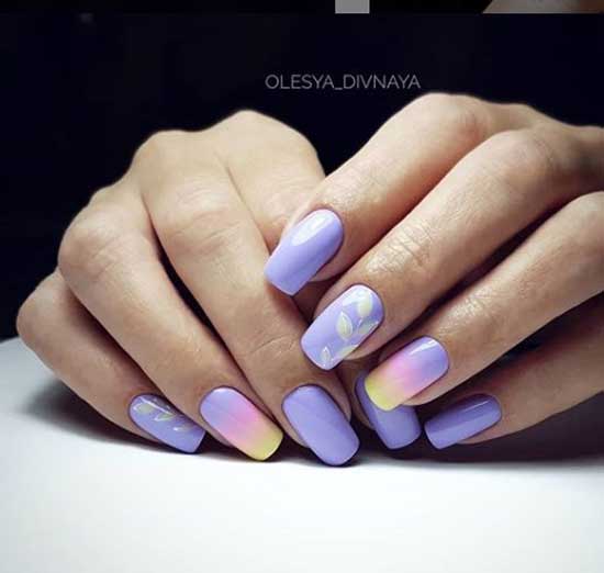 Light lilac manicure 2019-2020