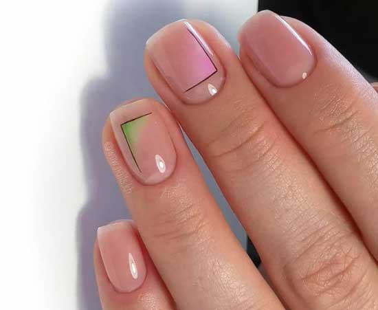 Geometry in the style of minimalism on nails 2019-2020