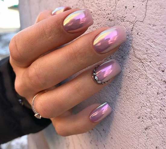 Pastel color under rubbed manicure 2019-2020