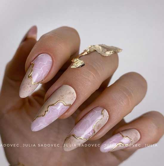 Long nails pastel manicure