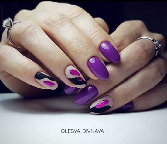 Trendy nails 2019-2020 purple color