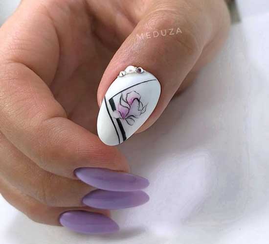 Ongles tendance 2019-2020 imprimé floral