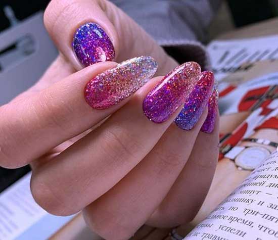 Trendy nails 2019-2020 sequins and sequins