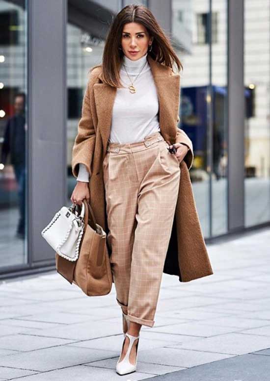 spring look with beige color