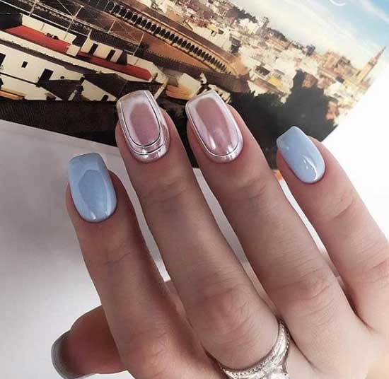 Fashionable manicure with a rub