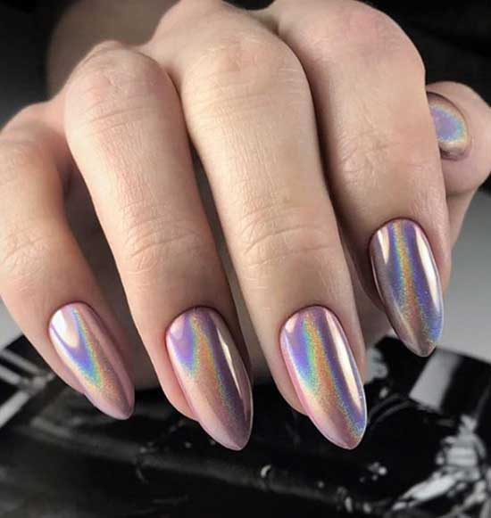 Rainbow rub on nails