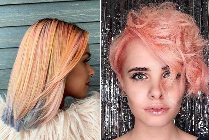 Coloring in red with peach tint