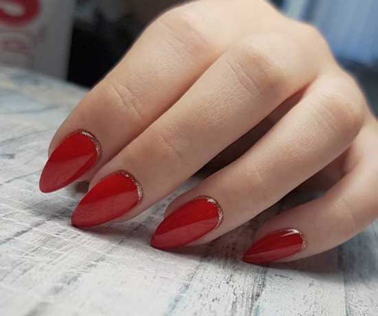 Red sharp nails 2019-2020