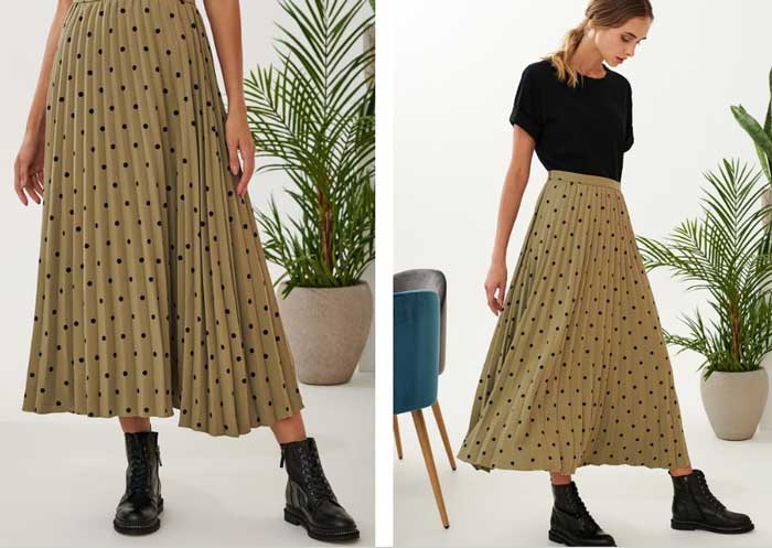 How to wear a pleated skirt