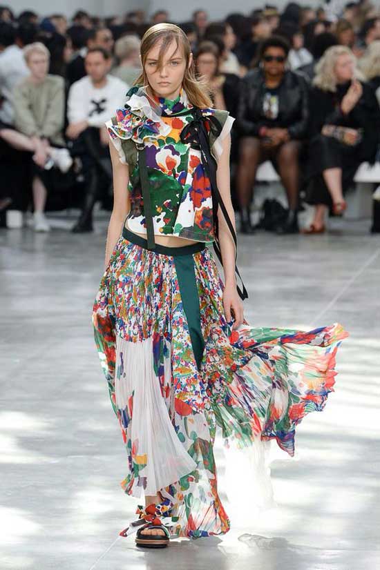 Sacai - Look jupe longue