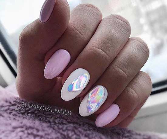 With foil manicure