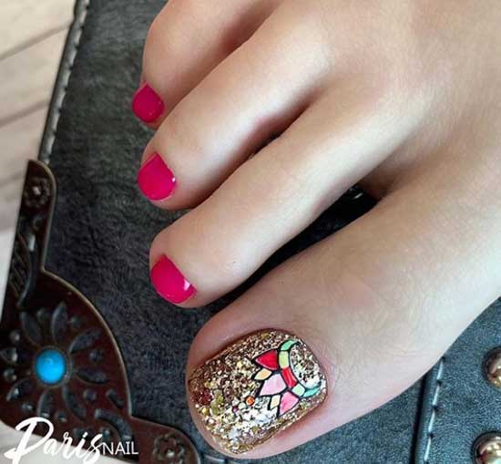 Pedicure with ethnic hint