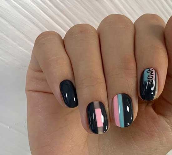 Stripes nail design