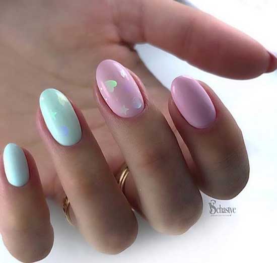 Vacation pastel manicure