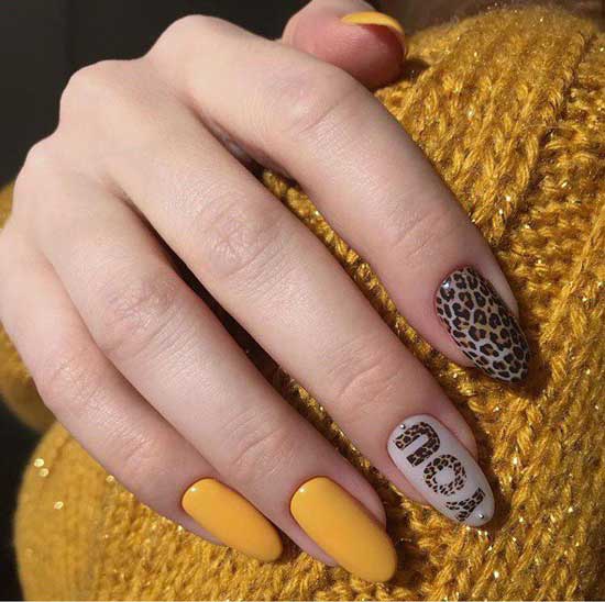 Leopard print manicure