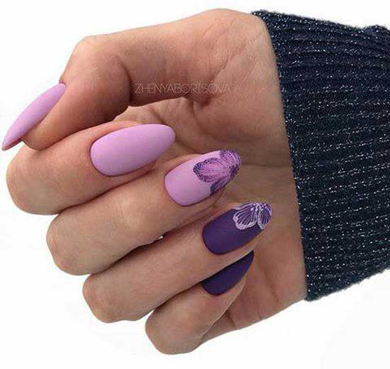 Purple color under matte top