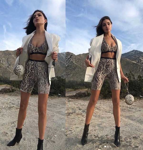 Olivia Culpo montre avec quoi porter des vélos léopard