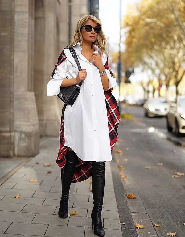 Comment porter une robe chemise blanche