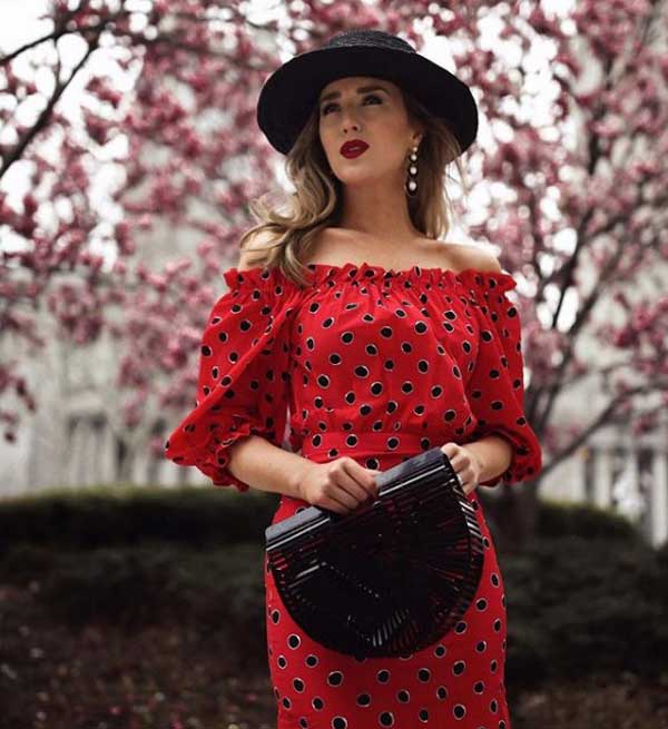 Red fashion dress