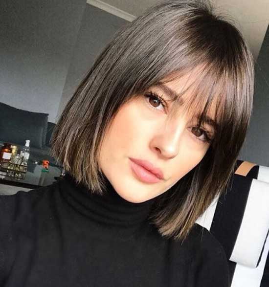 Long bob with bangs