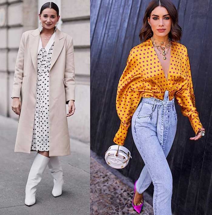 Fashionable polka dots in images