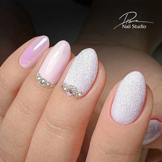 Rhinestone manicure 2019