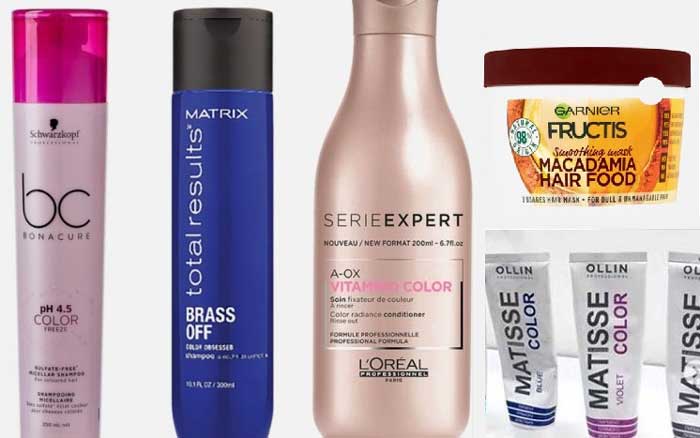 Products for the care of colored hair