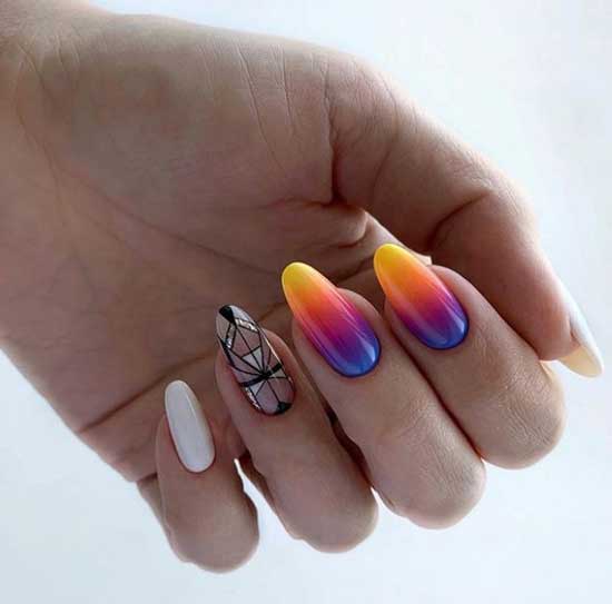 Acid gradient with geometry manicure