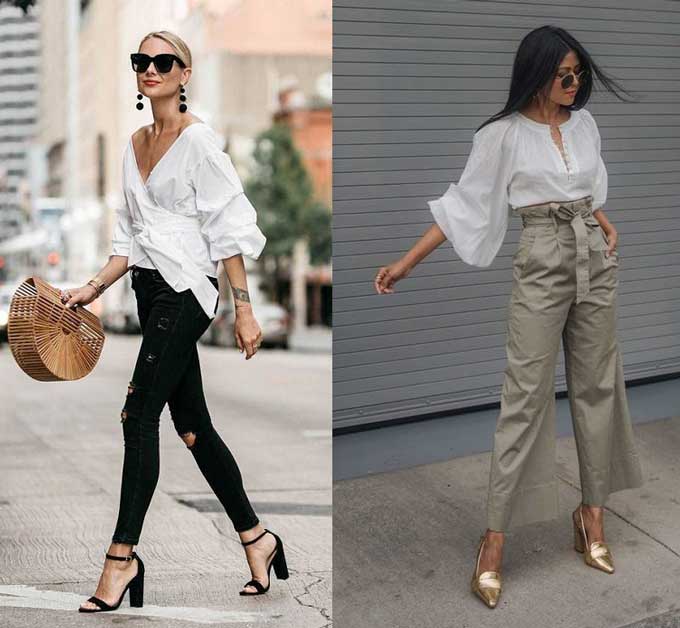 Blouses and sweaters with voluminous sleeves - micro trend 2019