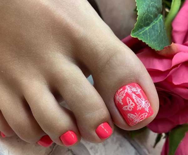 Pedicure stamping design