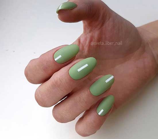 Light green manicure summer 2019