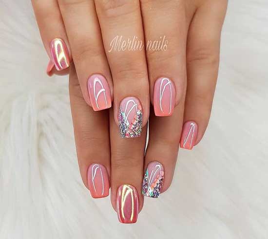 Coral manicure summer 2019