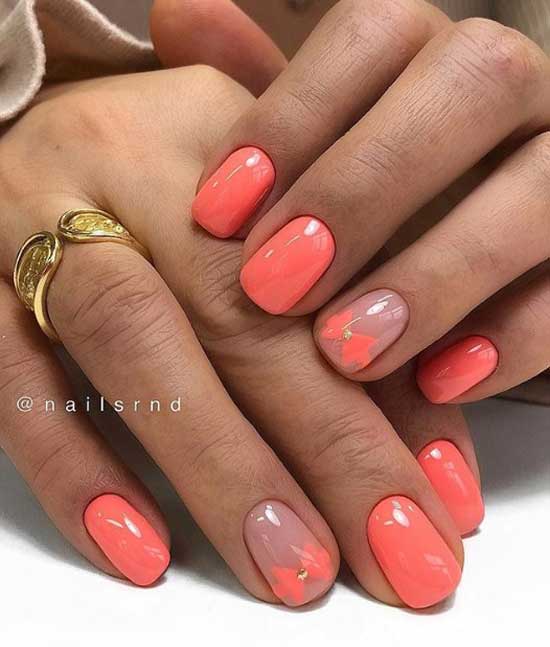 Trendy nail color for summer 2019 coral