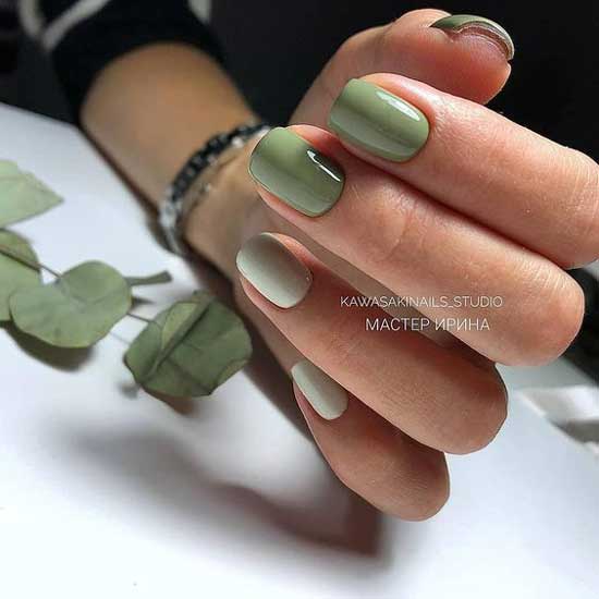 Green - trendy nail color summer 2019