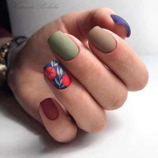 Spring multicolored manicure