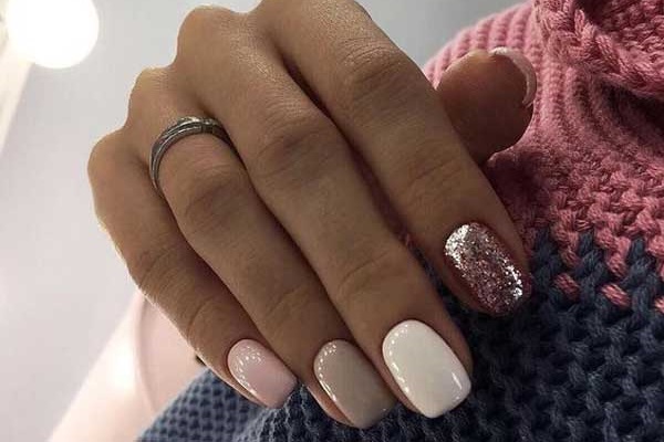 Beautiful ideas for multi-colored manicure