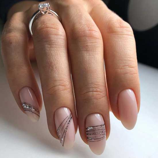 Beige with gel cobweb