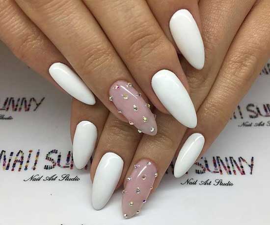 White manicure for brides