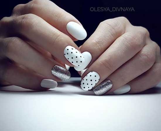 Dots manicure for brides