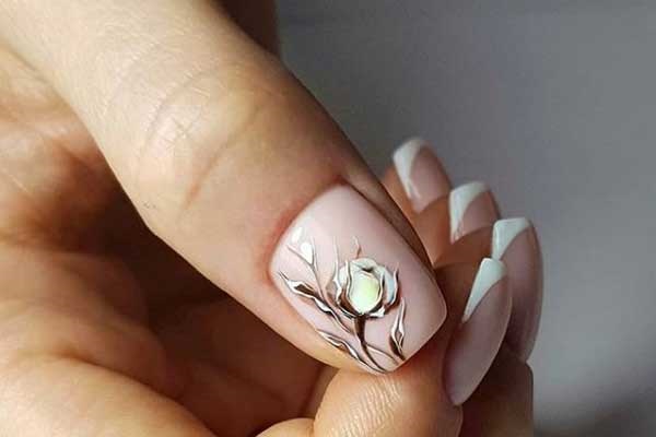 Nail design for the bride