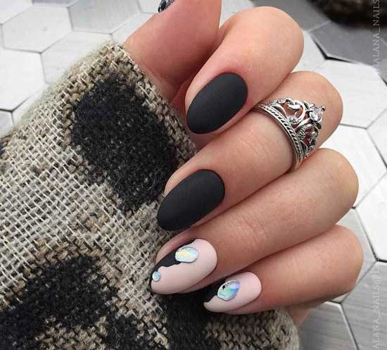 Unicorn tears black manicure