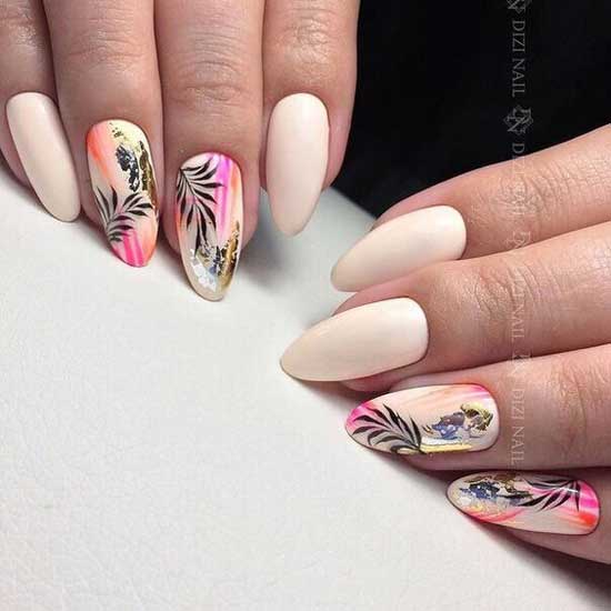 Manicure with potal decor