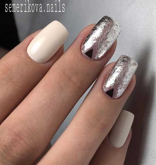 Manicure with foil stickers