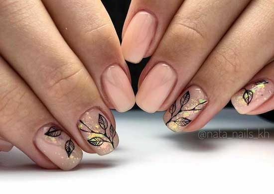 Beautiful manicure with foil