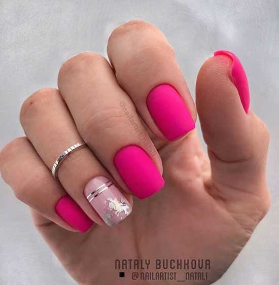 Neon pink manicure 2019-2020